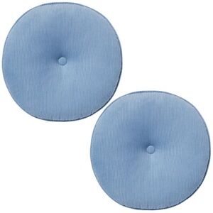 Room Essentials Blue Corduroy Round Cushions Throw Pillows- Set of 2|16 inches